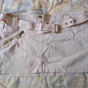 Vintage Guess Mini Skirt with Belt - Beige